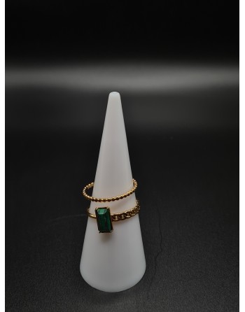 Bague en malachite