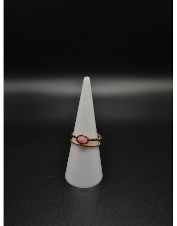 Bague en quartz rose