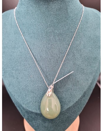 Collier aventurine verte 30mm