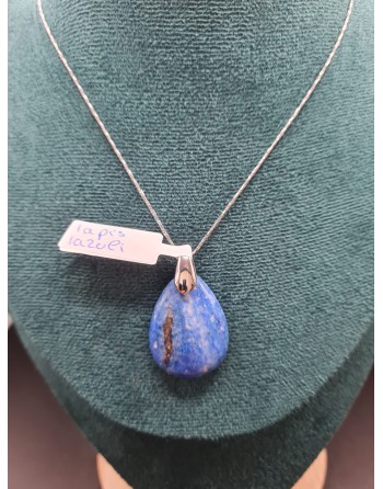 Collier lapis lazuli 30mm