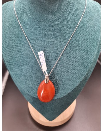 Collier jaspe rouge 30mm