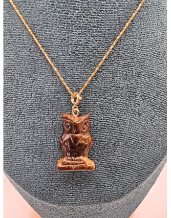 collier hibou œil de tigre